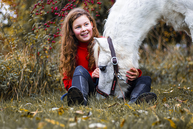 Leren halster rood