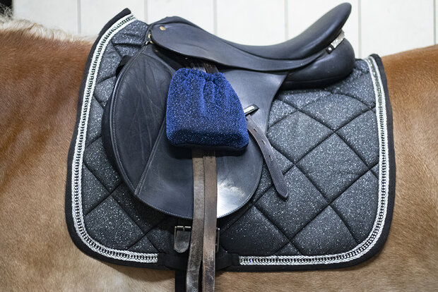 Stirrup cover glitter navy