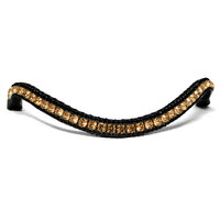 Browband Rhinestone Black & Gold - Subtile