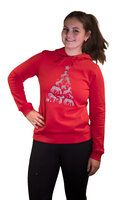 LIMITED EDITION Unicorn Christmas Hoody - Christmas Red & Silver