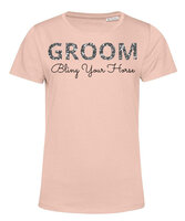 Groom Shirt Soft Pink Silver Glitter
