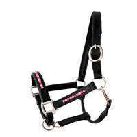 Halter Bling Special Pink - Black leather