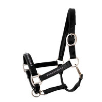 Halter Bling Black Diamond - Black leather