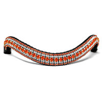 Browband Orange & Crystal