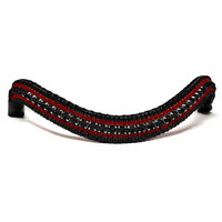 Browband Black & Bordeaux Red
